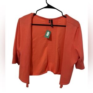 Maurices Open-Front Short Sleeve Cardigan - Coral